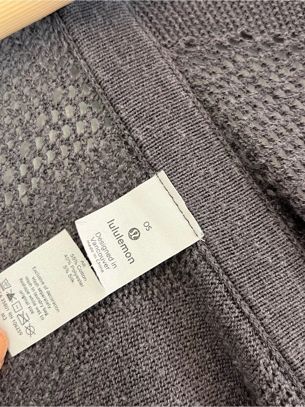 lululemon‎ athletica Open Knit Cardigan in Charcoal